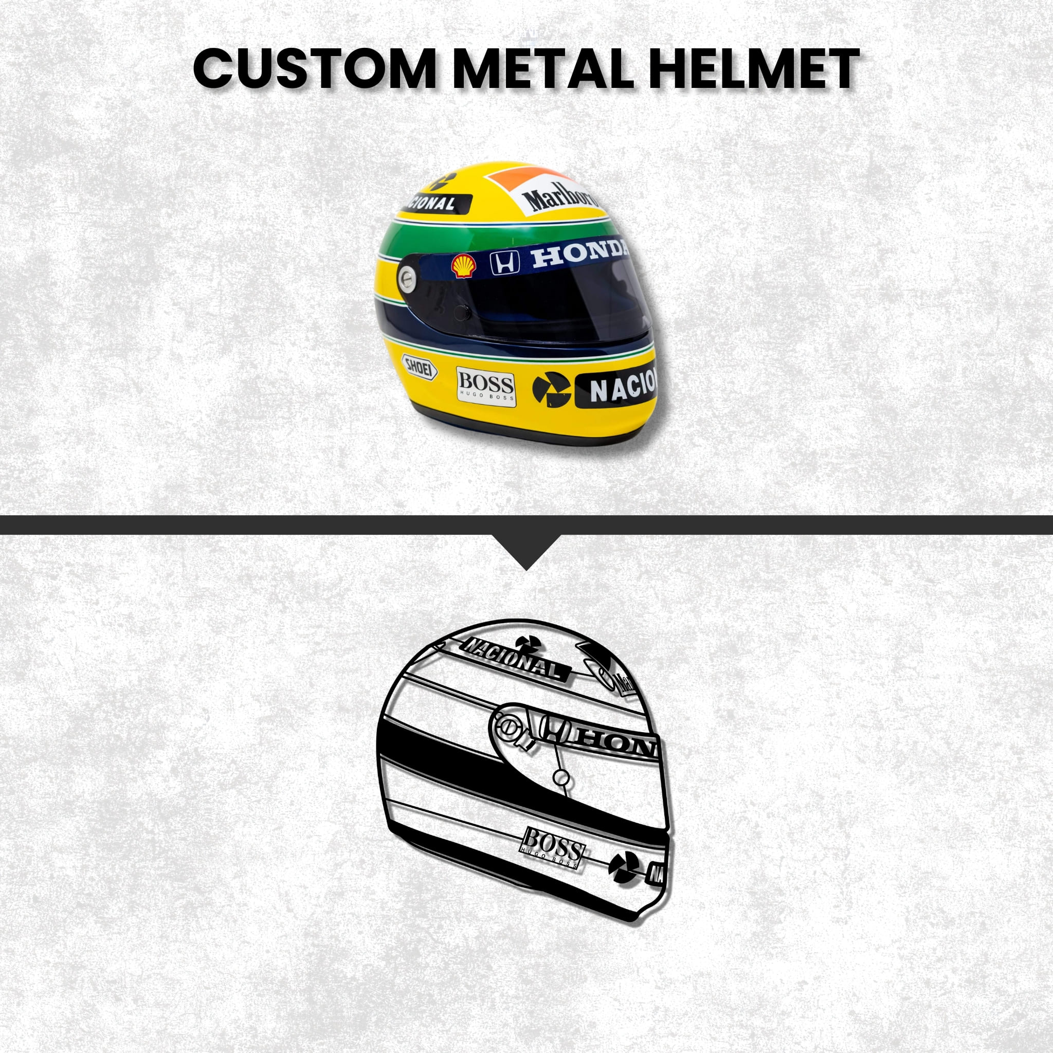 CAPACETE DE METAL PERSONALIZADO