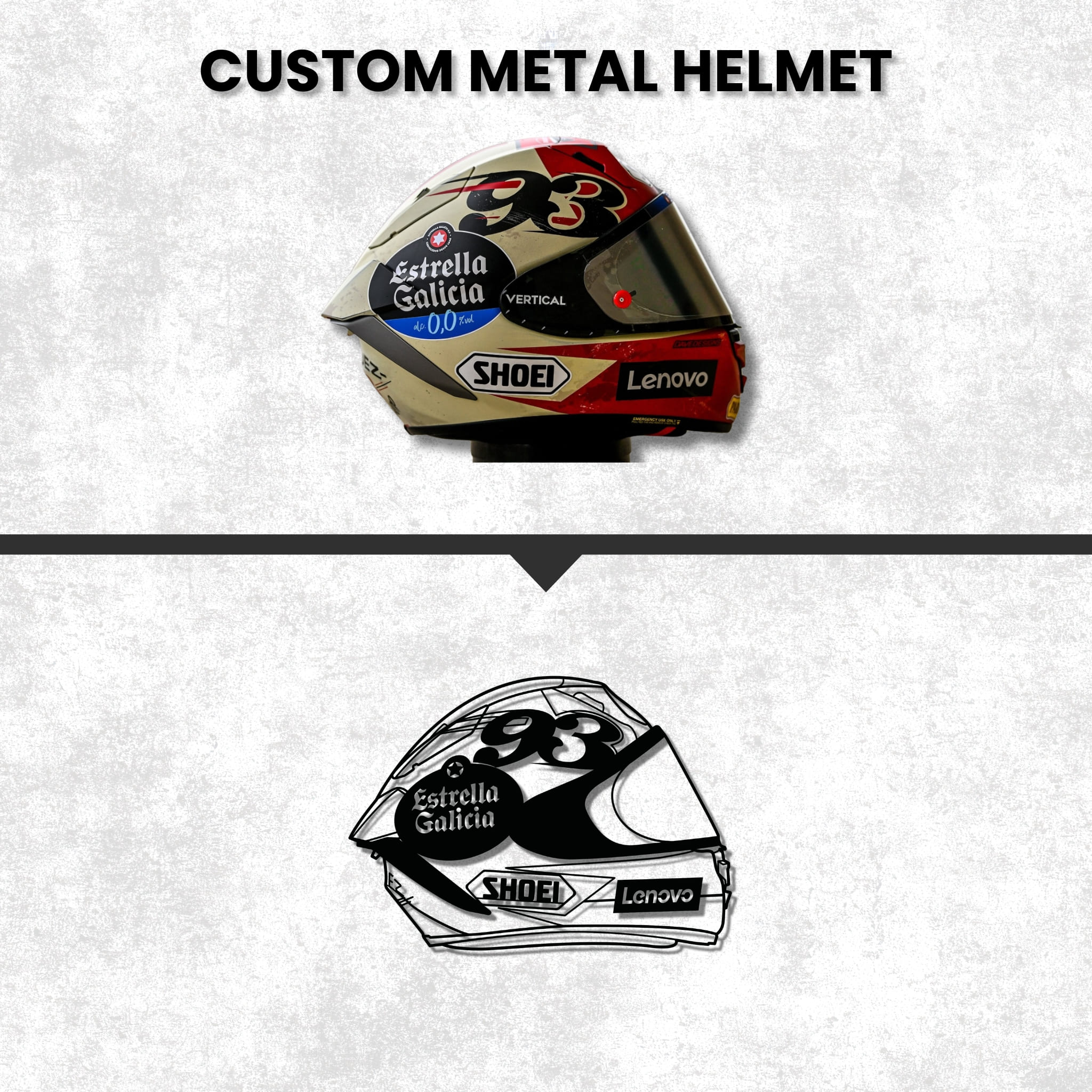 CAPACETE DE METAL PERSONALIZADO