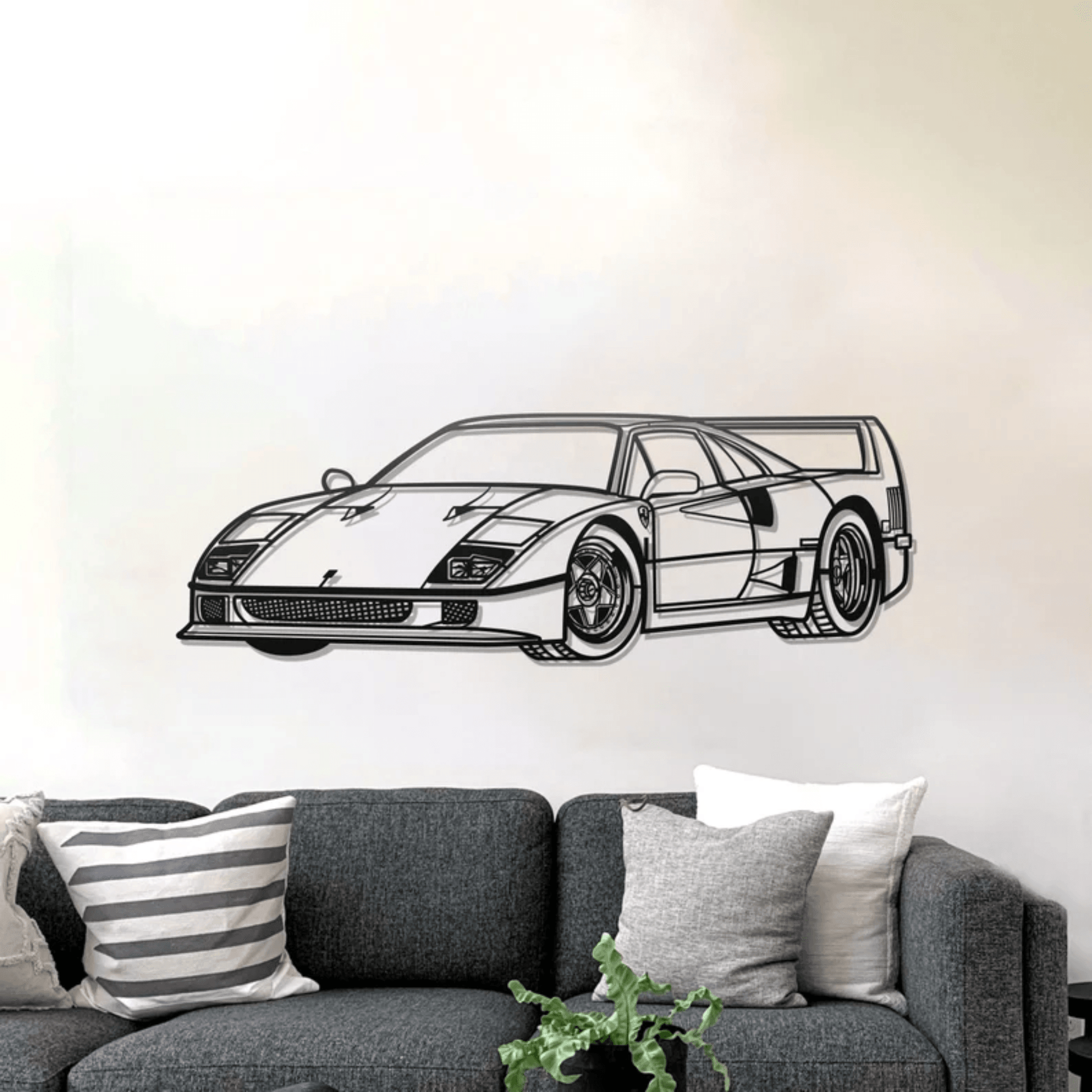 FERRARI F40 PERSPETIVA FRONTAL - PETROL DNA